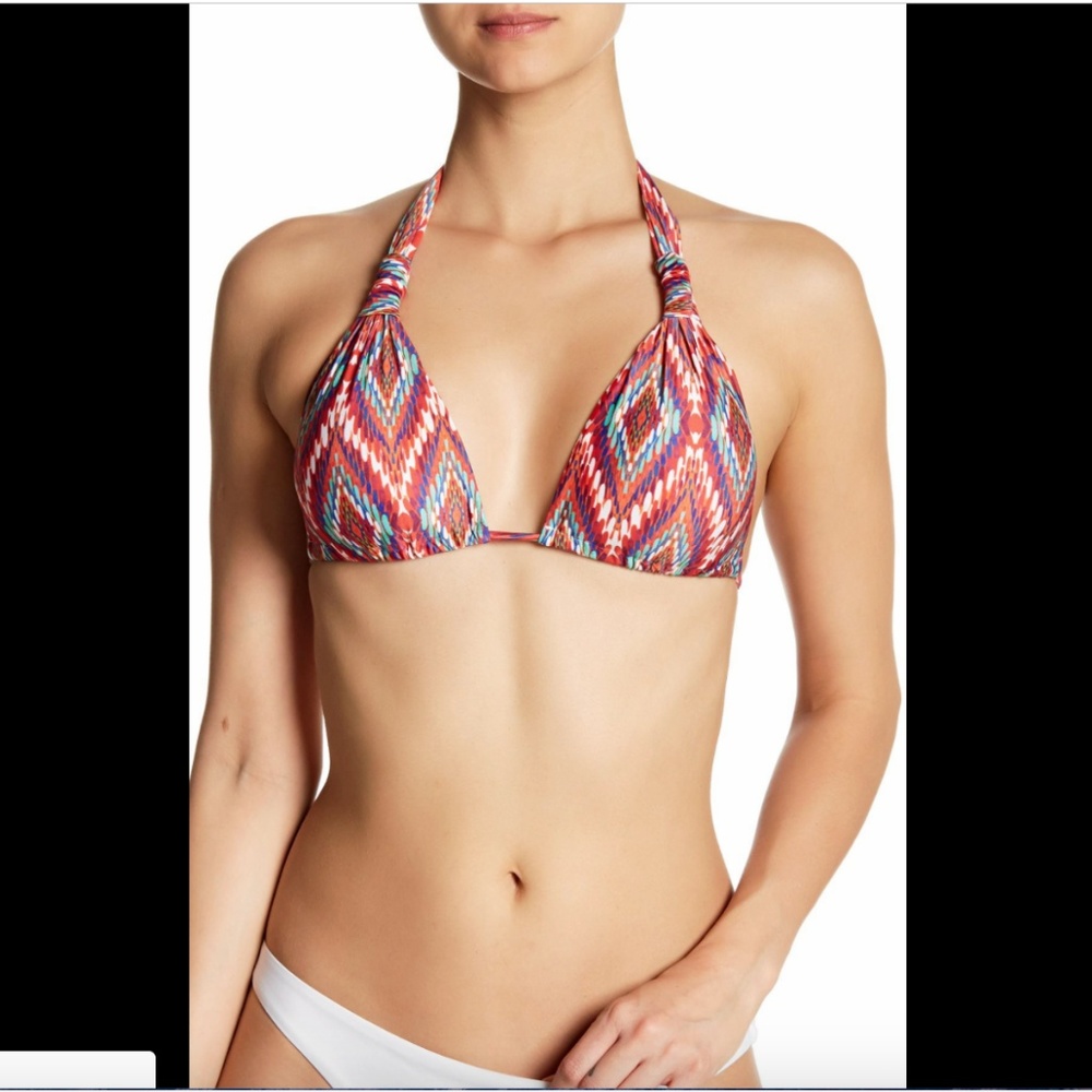 NEW! ViX Santa Fe Bia Printed Bikini Top SZ Small